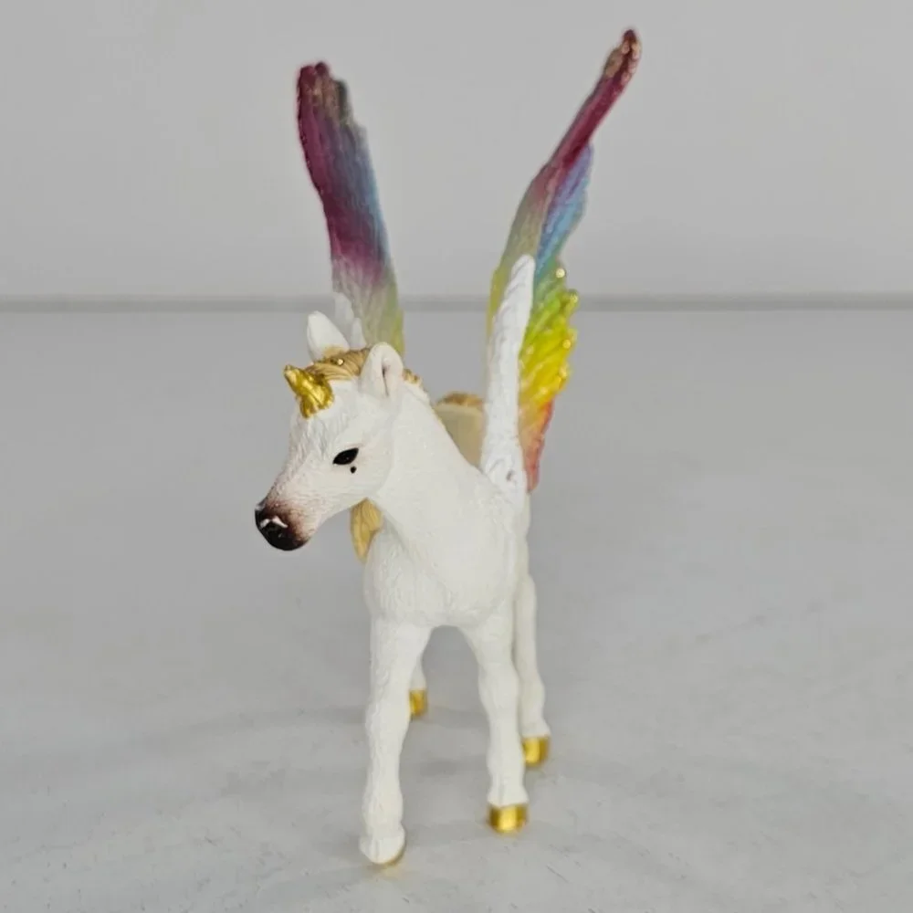 Schleich Bayala Winged Rainbow Unicorn Foal Pegasus Figure #70577